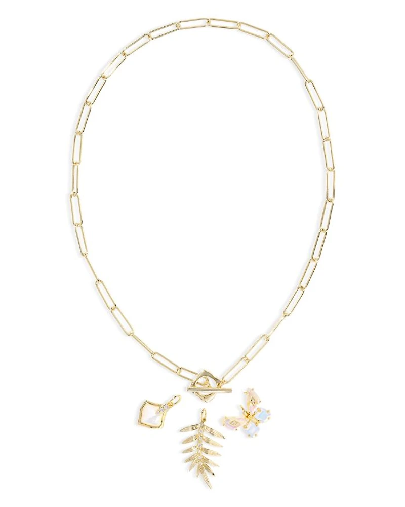 Bianca Butterfly Charm Necklace, 17"