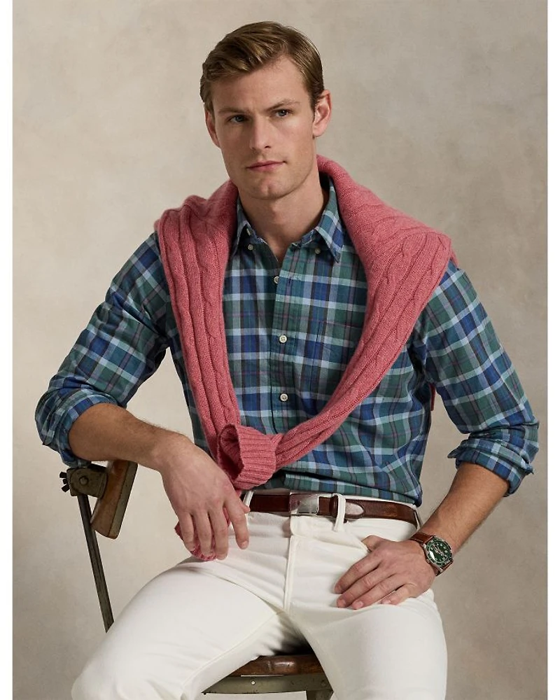 Classic Fit Plaid Oxford Shirt