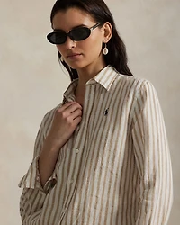 Classic Fit Striped Linen Shirt