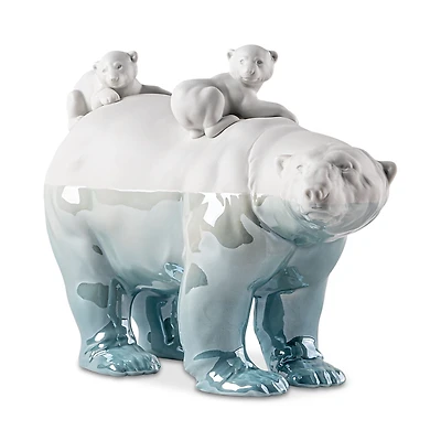 Lladro Mummy Bear and Babies, Underwater