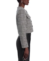 Houndstooth Crystal Trim Jacket