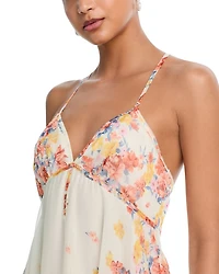 Placed Floral Maxi Dress - Exclusive