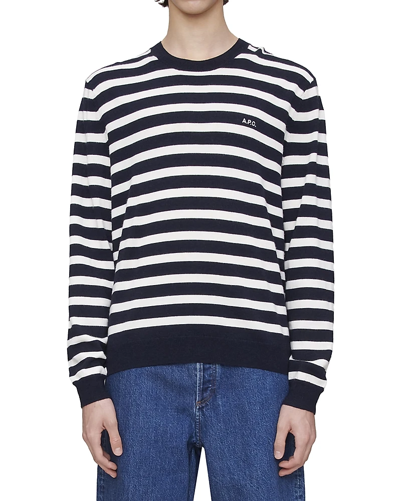 A. p.c. Matthias Striped Crewneck Sweater