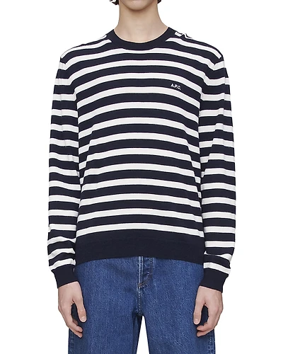 A. p.c. Matthias Striped Crewneck Sweater