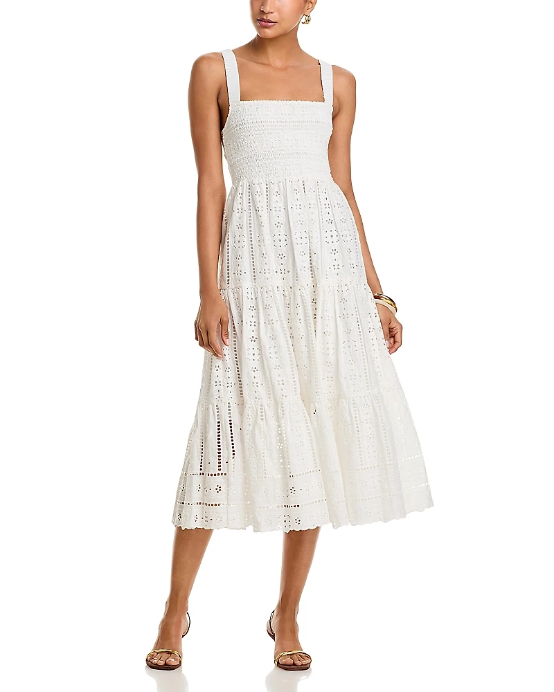 Cara Taormina Eyelet Midi Dress