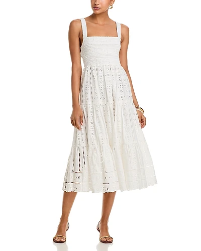 Cara Taormina Eyelet Midi Dress