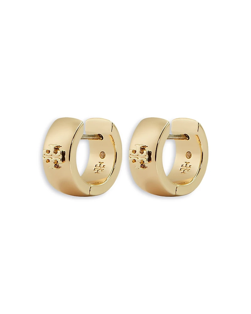Tory Birch Kira Double T Huggie Hoop Earrings