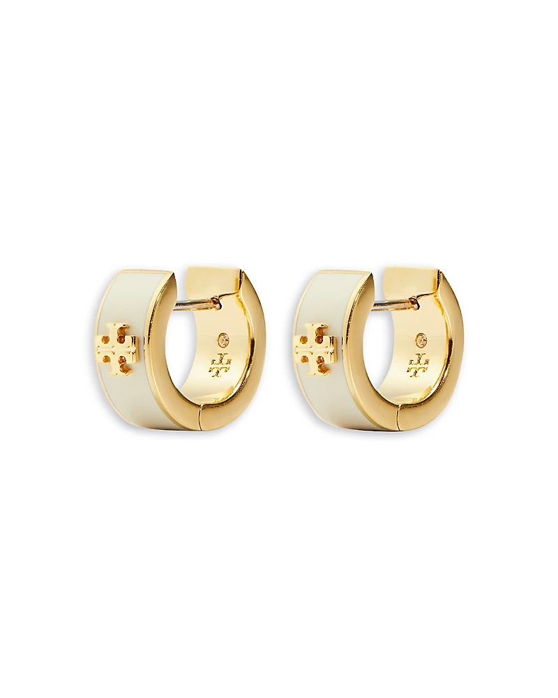 Tory Birch Kira Double T Huggie Hoop Earrings
