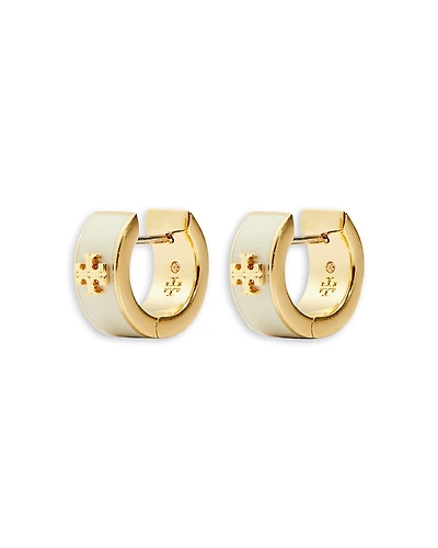 Tory Birch Kira Double T Huggie Hoop Earrings