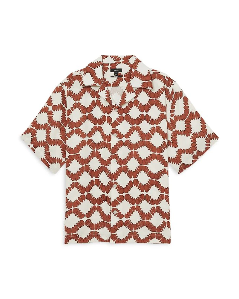 Makarb Abstract Floral Camp Shirt