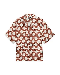 Makarb Abstract Floral Camp Shirt