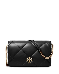 Tory Burch Kira Diamond Leather Chain Wallet