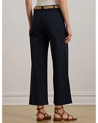 Stretch Chino Wide Leg Cropped Pants