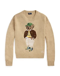 Polo Bear Cotton Crewneck Sweater