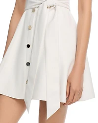 Lucy Faux Leather Short Sleeve Mini Dress