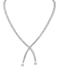Kenneth Jay Lane Cubic Zirconia Crossover Necklace, 16