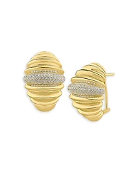 Kenneth Jay Lane Pave Textured Drop Earrings