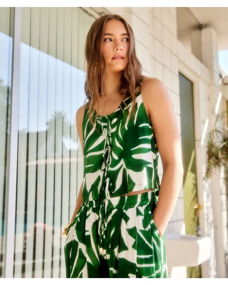 Emery Tie Front Top