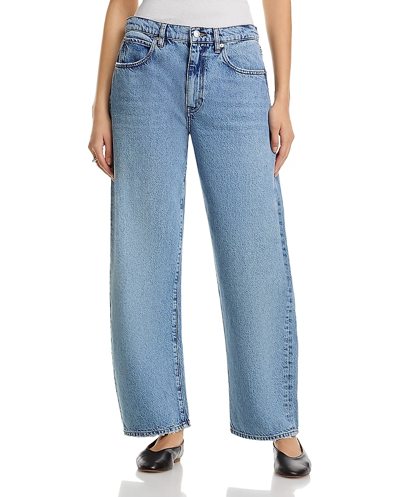 Frame Low Slung Barrel Jeans