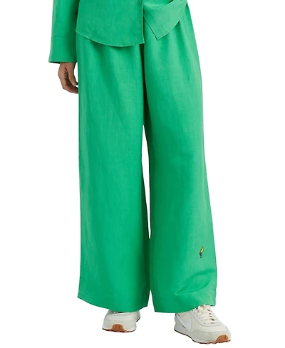 Chinti & Parker Women's Linen-Cotton Peanuts Racquet Club Trousers