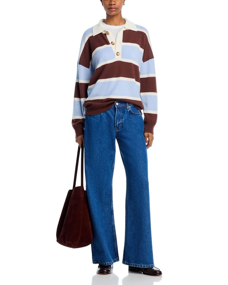 Cashmere Striped Rugby Sweater - Exclusive