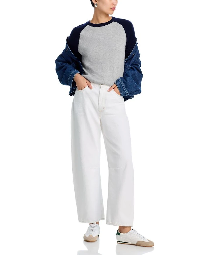 Raglan Cashmere Crewneck Sweater