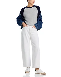Raglan Cashmere Crewneck Sweater