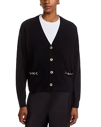 C by Bloomingdale's Cashmere Hardware Trim V Neck Cardigan - Exclusive