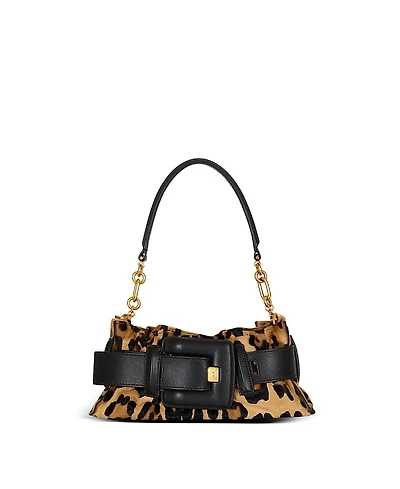 Balmain Anthem Ponyskin-Style Leopard Print Bag