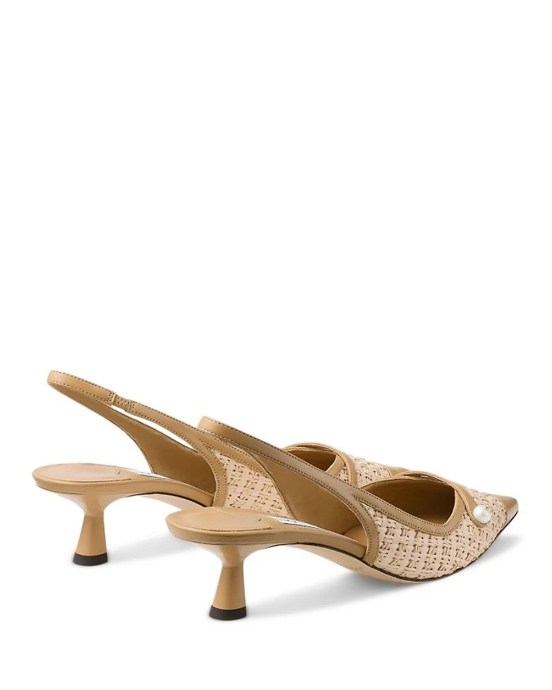 Women's Amita 45 Raffia Slingback Pumps