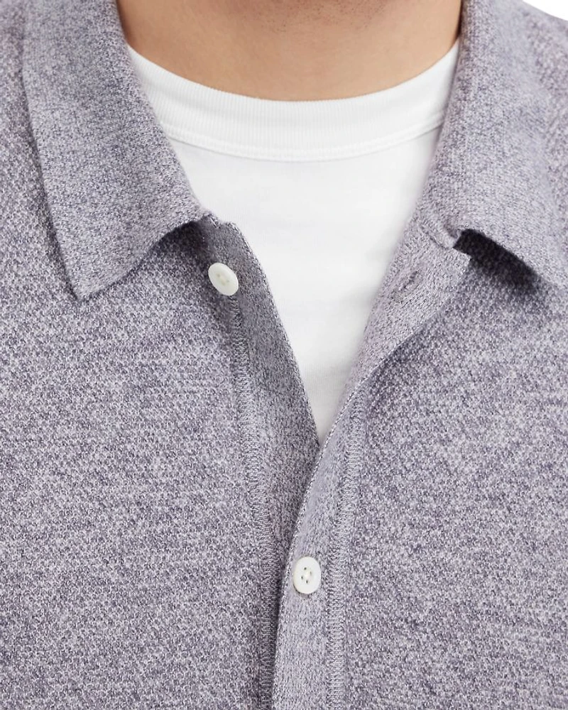 Marled Cotton Short Sleeve Shirt