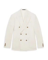 Park Linen Peak Lapel Slim Fit Blazer