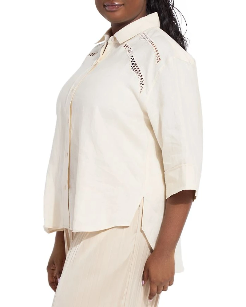 Roxanna Linen Embroidered Shirt