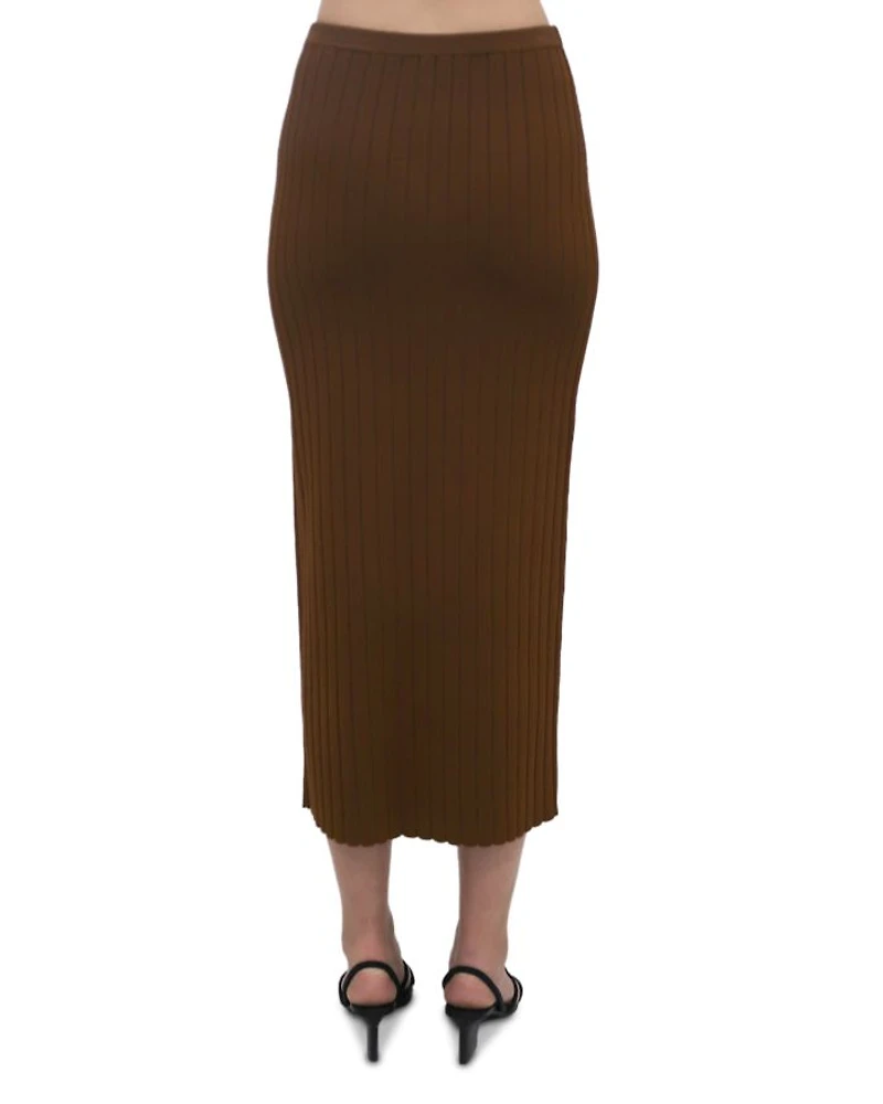 Ribbed Midi Skirt