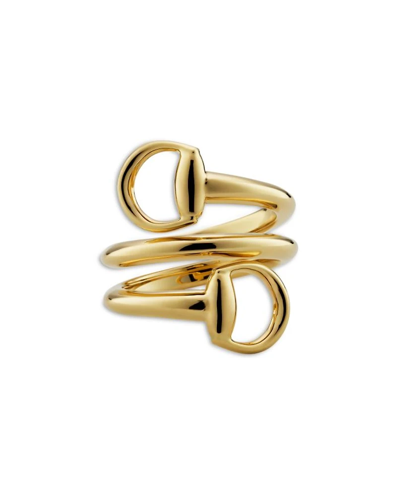 18K Yellow Gold Horsebit Contraire Ring