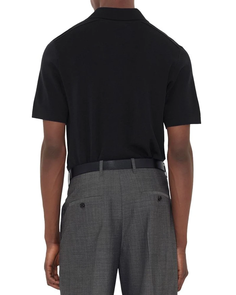 M Marcus Slim Fit Short Sleeve Wool Polo Sweater
