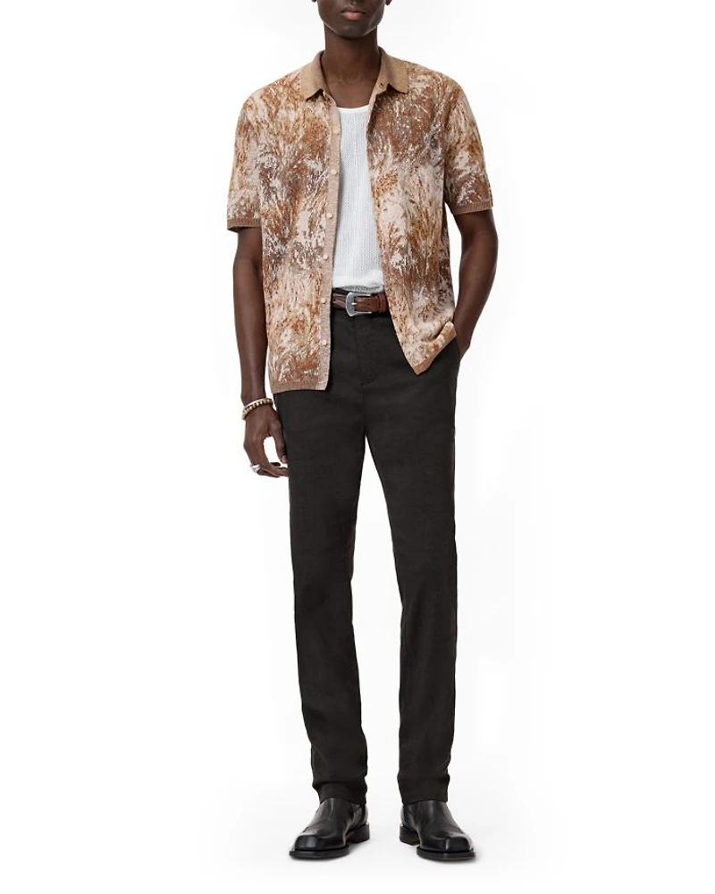 Demonte Regular Fit Short Sleeve Linen Shirt
