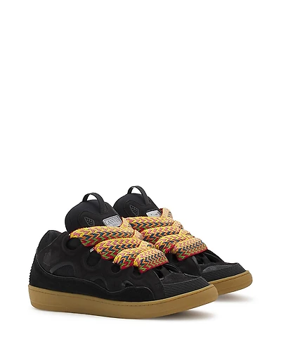 Lanvin Unisex Leather Curb Sneakers