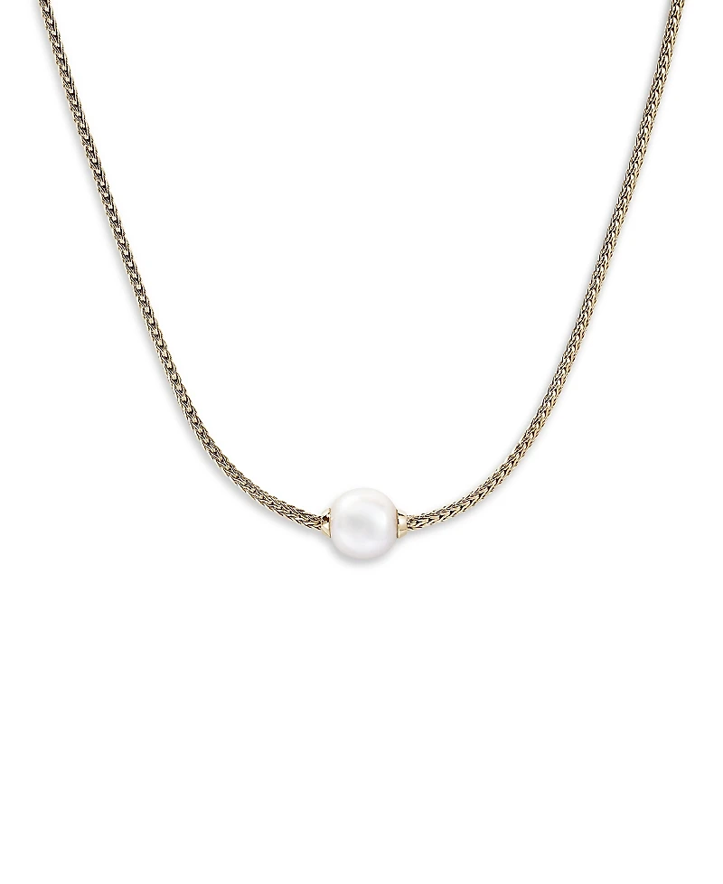 John Hardy 14K Yellow Gold Jh Essentials Cultured Freshwater Pearl Pendant Necklace, 16-18