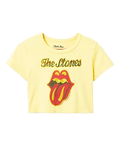 Junk Food Clothing Women's The Rolling Stones Glitter Baby Tee