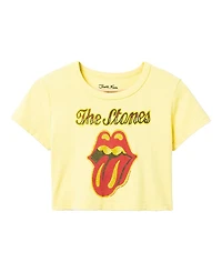 Junk Food Clothing Women's The Rolling Stones Glitter Baby Tee
