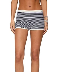 Edikted Saylor Striped Knit Shorts