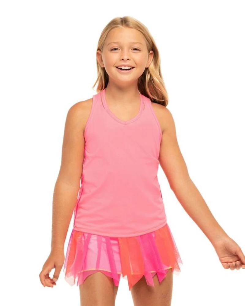 Girls' V-neck Cutout Tank Top - Big Kid