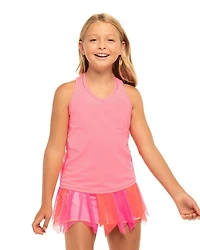 Girls' V-neck Cutout Tank Top - Big Kid