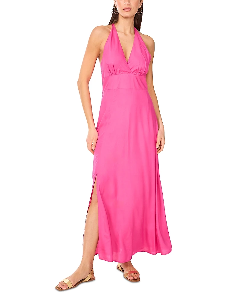 Vince Camuto Halter Beaded Back Maxi Dress