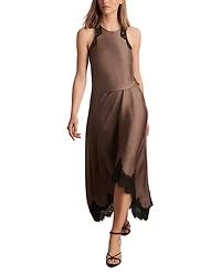 Reiss Anais Draped Lace Dress