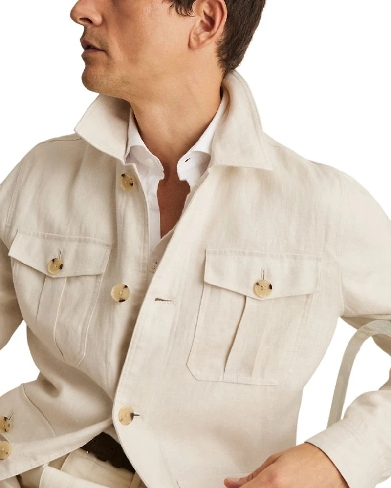 Linen Safari Jacket