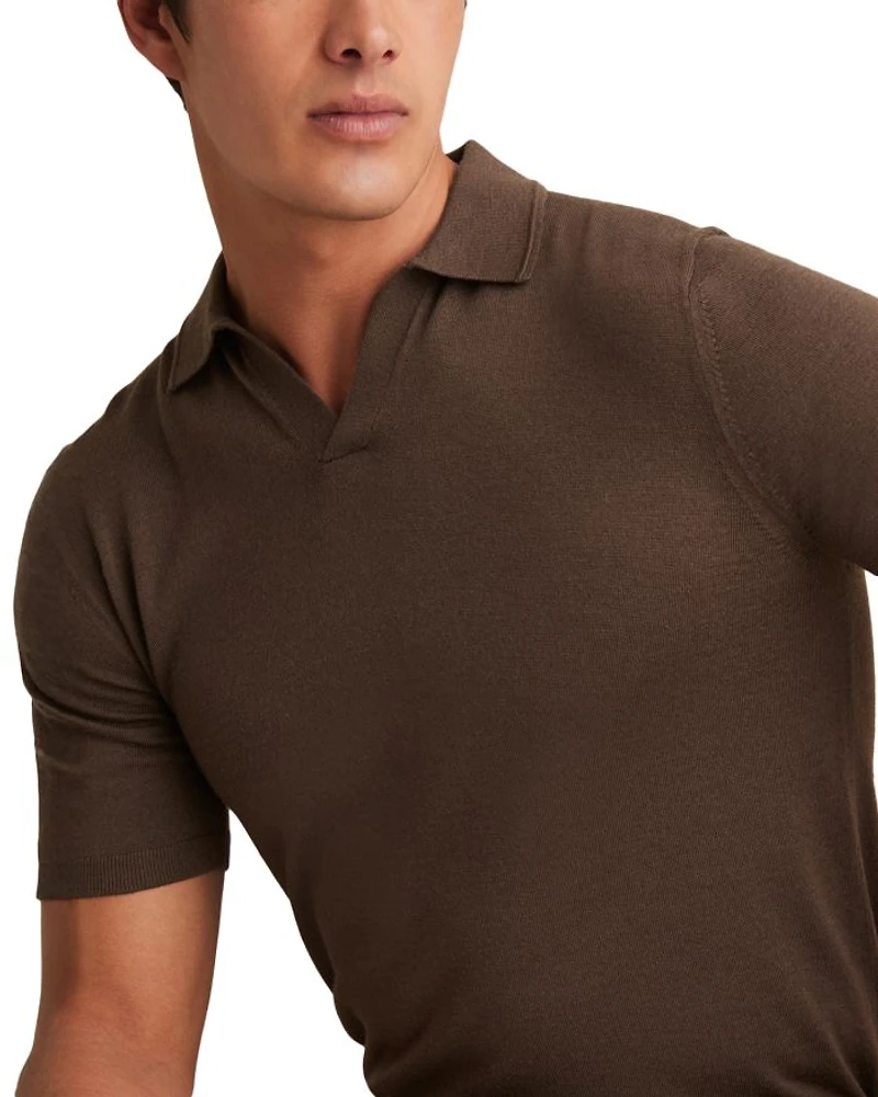 Merino Wool Pullover Polo