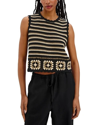 Hazel Crochet Knit Top
