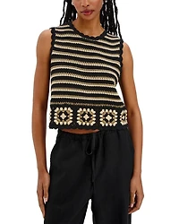 Hazel Crochet Knit Top